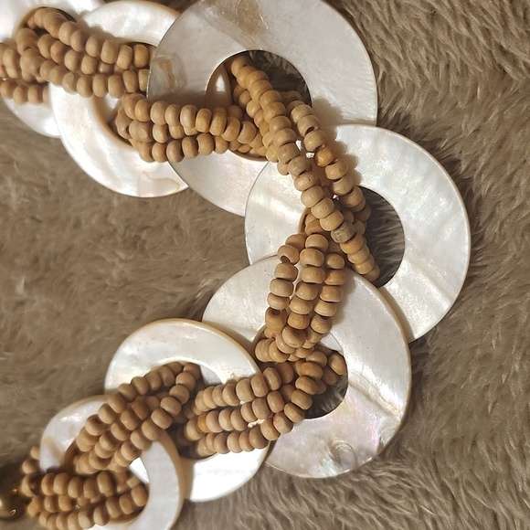 Sophia and Kate White and Tan Necklace  - Picture 2 of 4